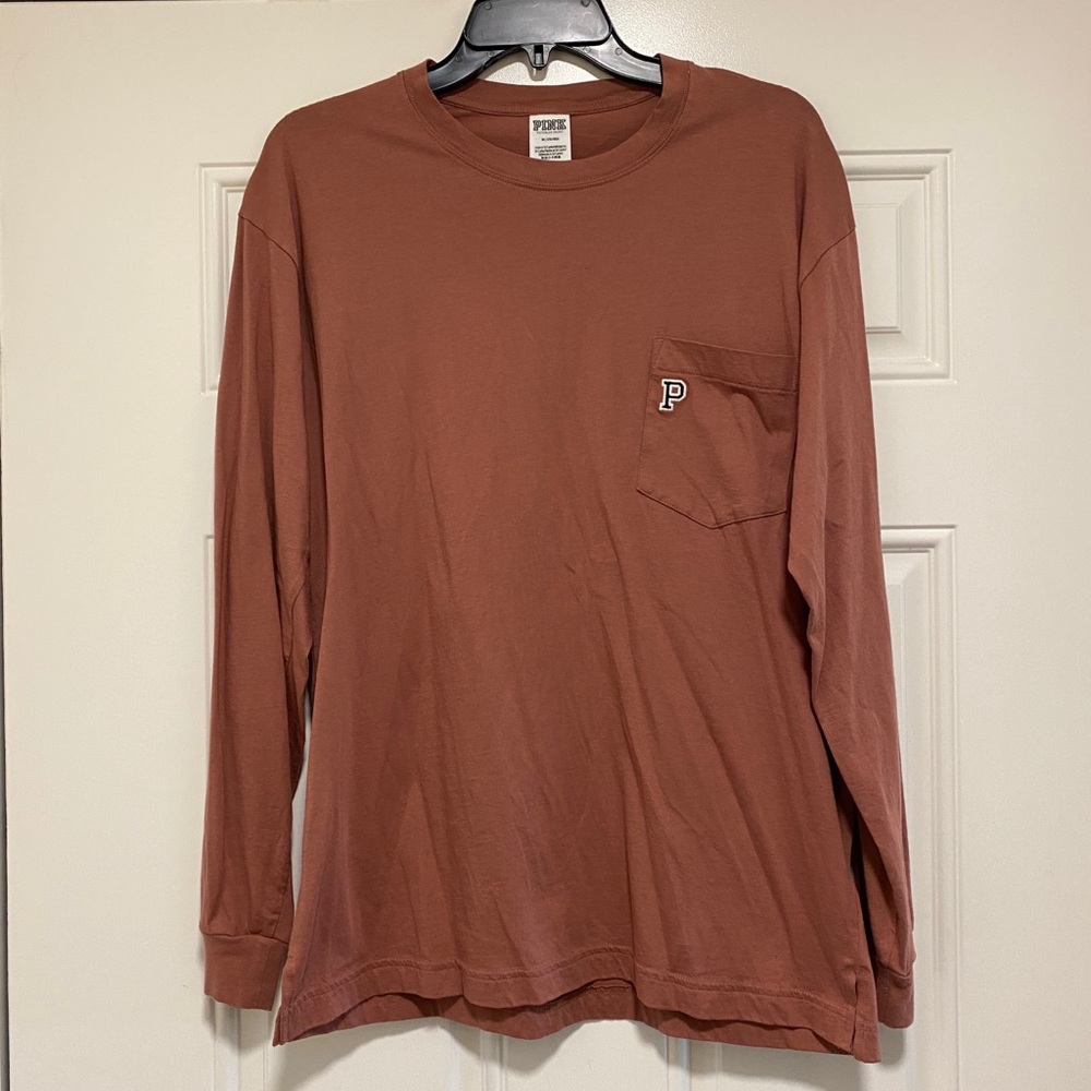 VS PINK Mauve Shade Longsleeve Campus Tee